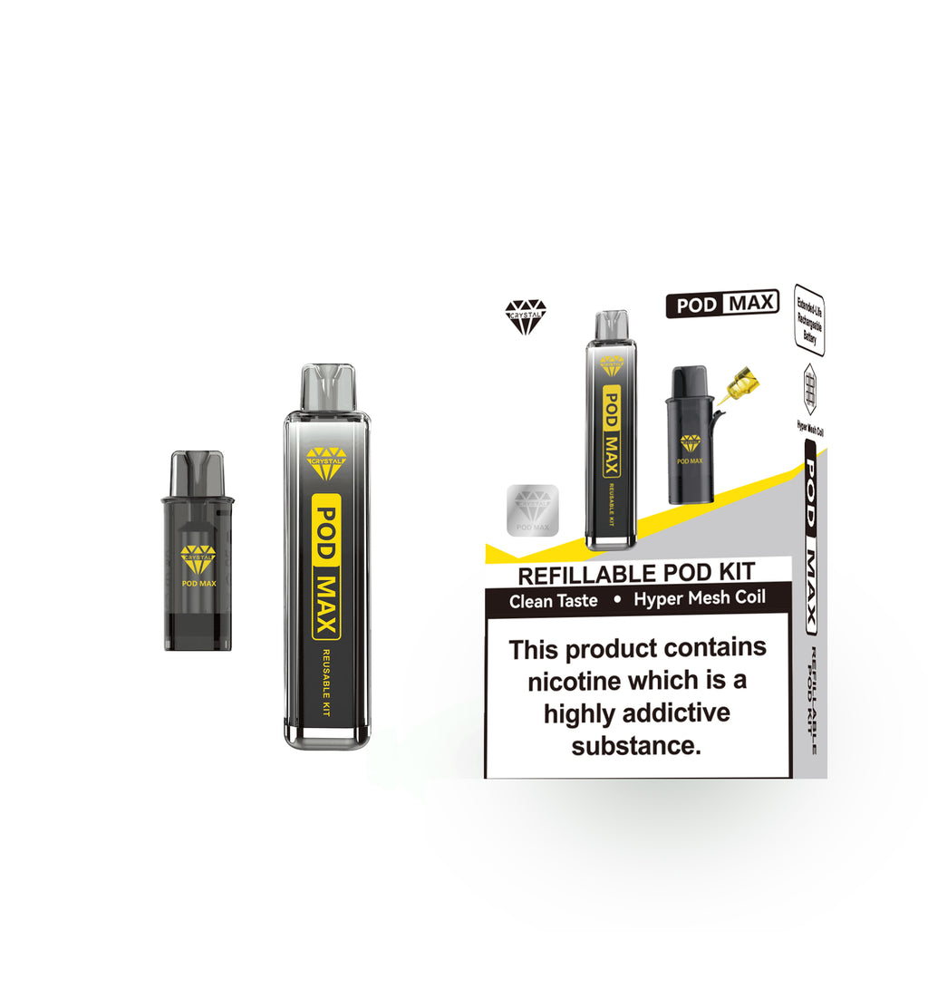 POD MAX REFILLABLE KIT (XL POD) with 1 bottle Free e-liquid