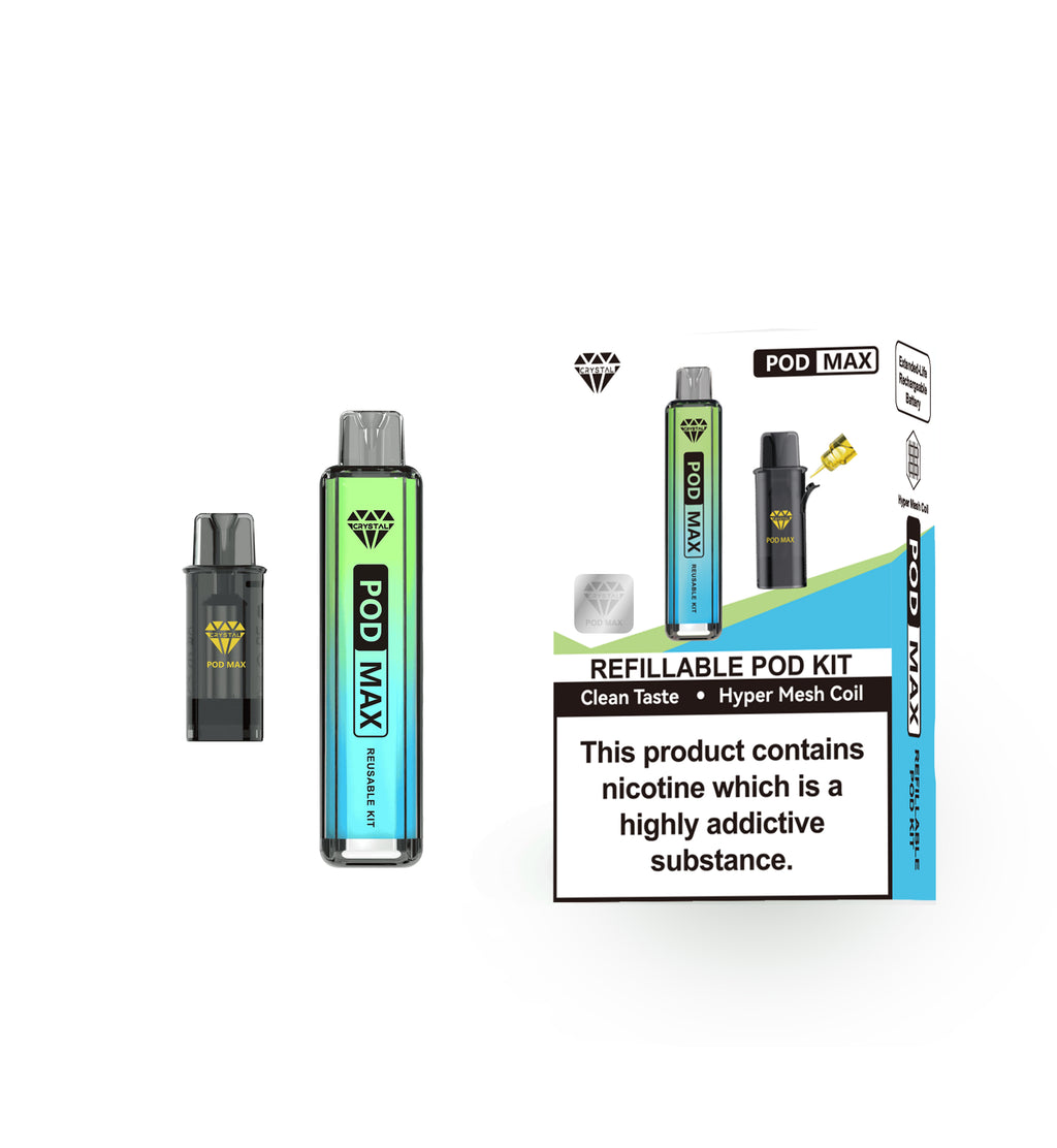 POD MAX REFILLABLE KIT (XL POD) with 1 bottle Free e-liquid